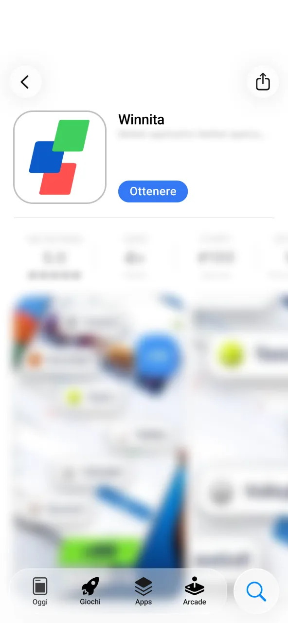 Vai su App Store Winnita e trova app ufficiale.