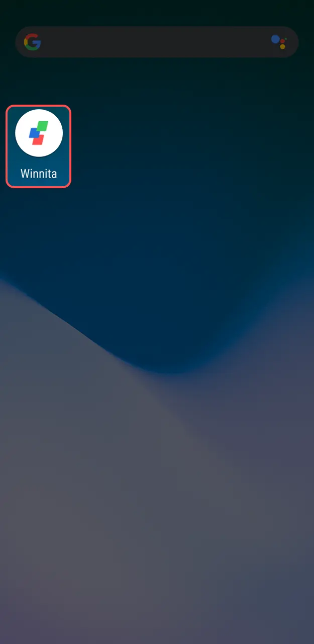 Effettua il login al tuo conto gioco tramite l'applicazione mobile di Winnita.