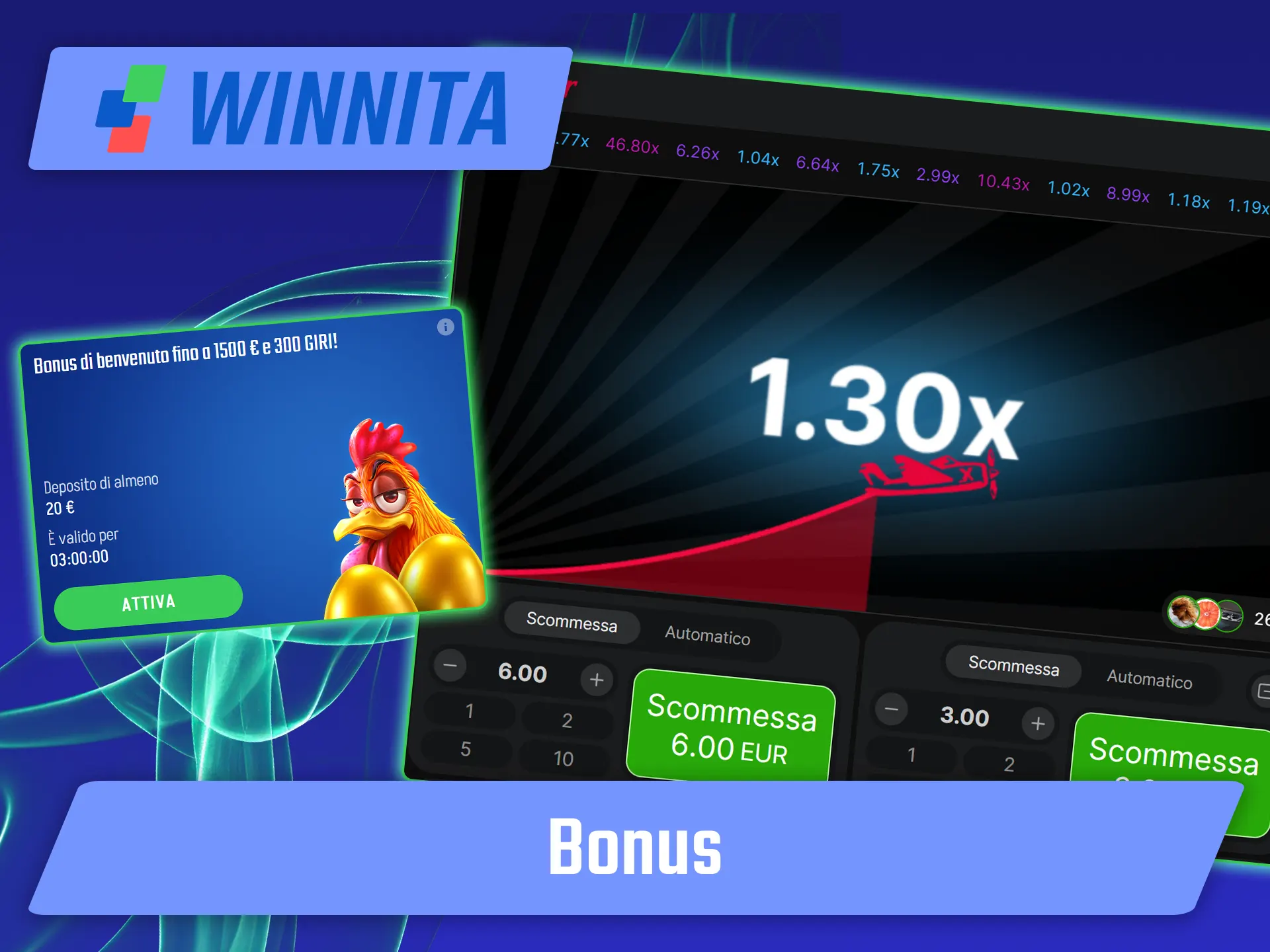 Attiva il bonus speciale per giocare ad Aviator su Winnita.