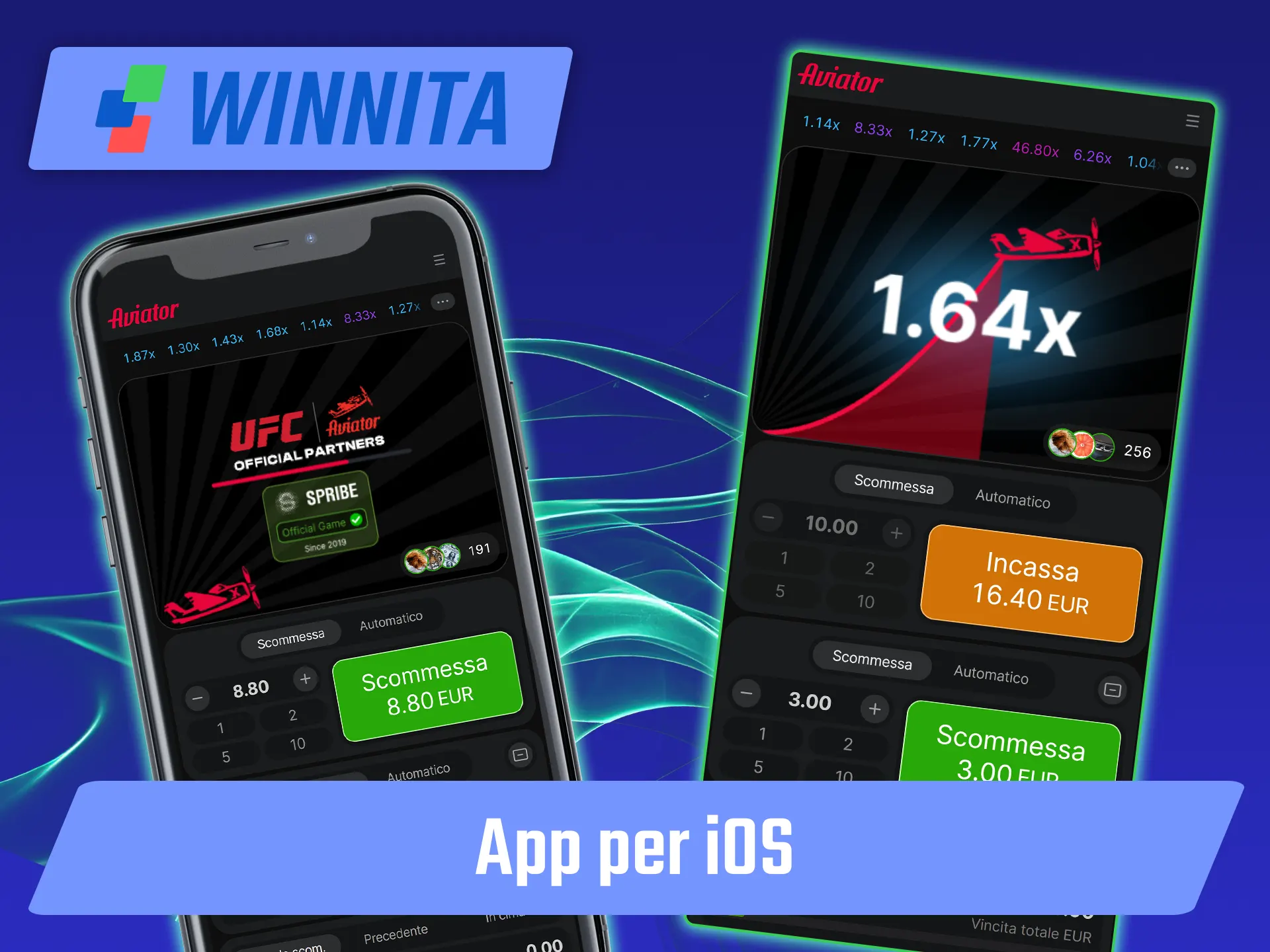 Scarica l'app Winnita su iOS per giocare comodamente ad Aviator.
