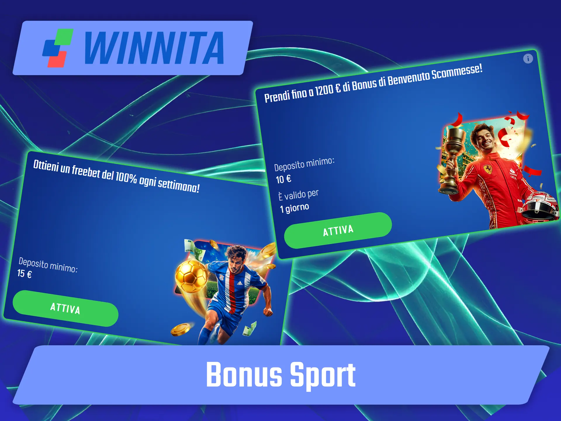 Ricevi un bonus sulle scommesse sportive dopo esserti registrato su Winnita.
