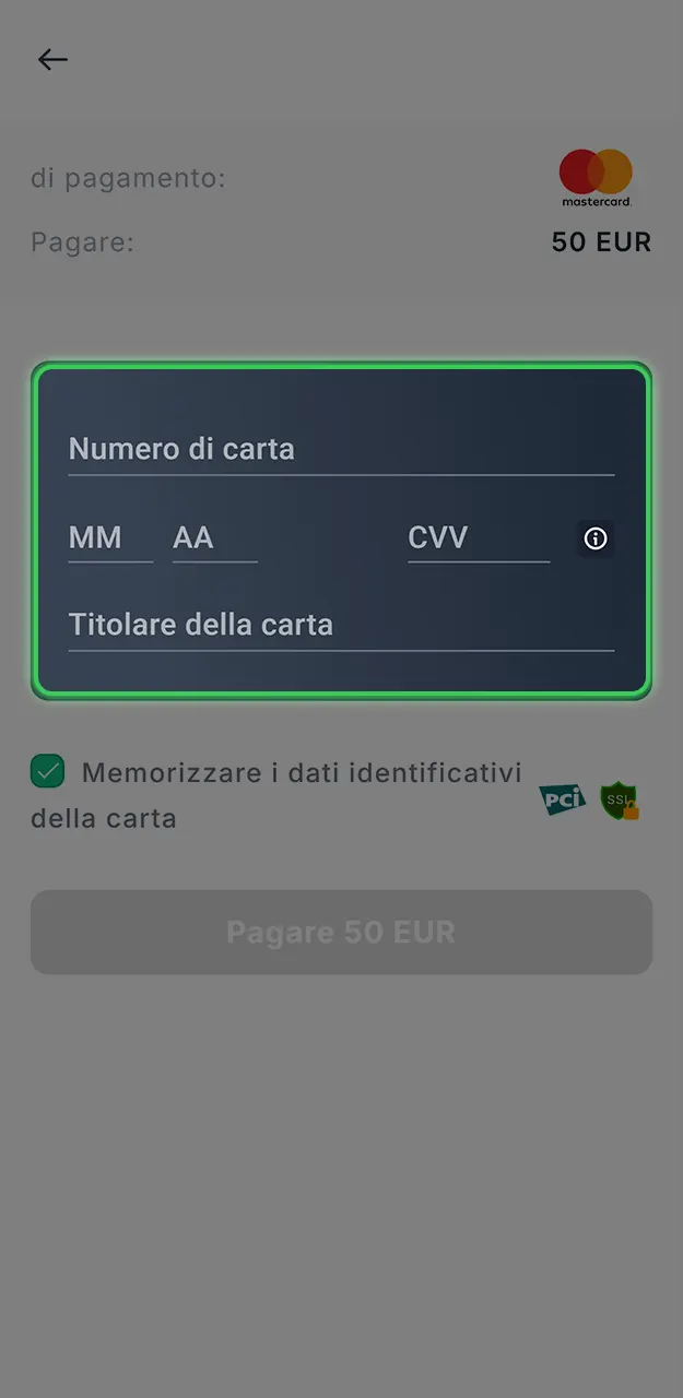 Scegli il metodo di ricarica che preferisci su Winnita.