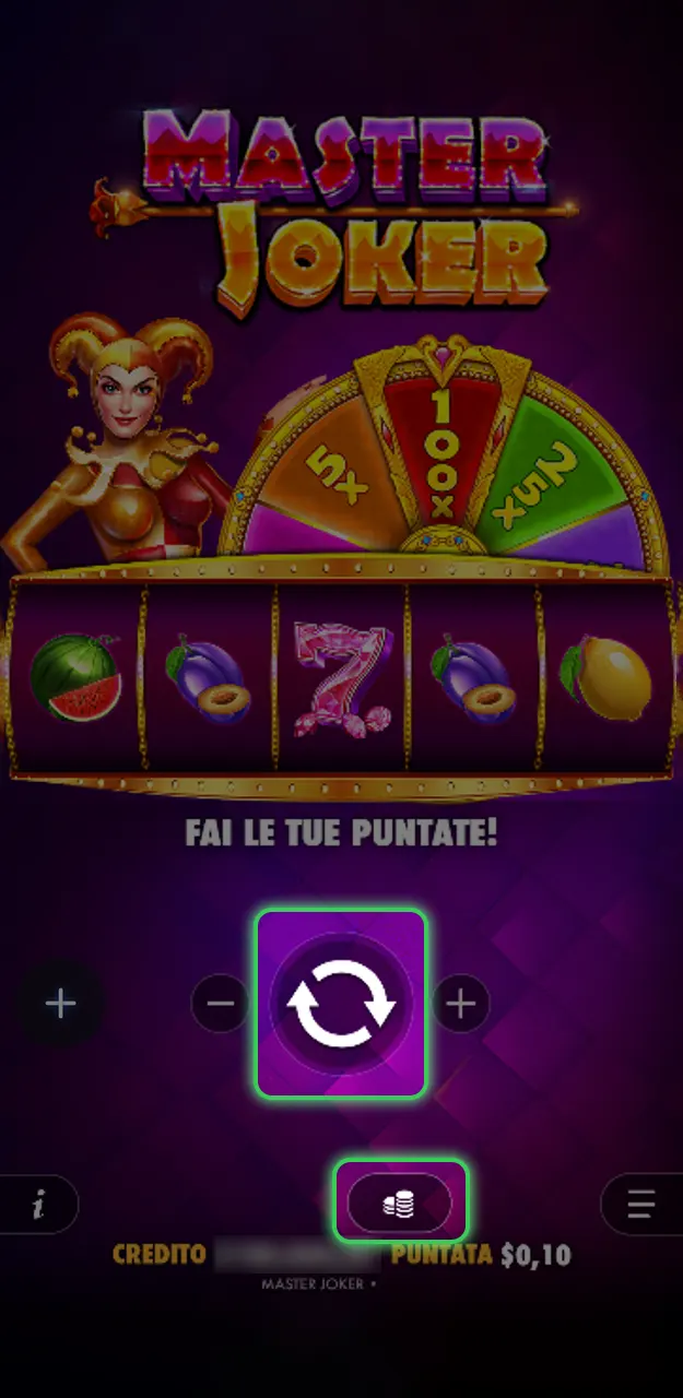 Imposta la tua scommessa e fai girare i rulli della tua slot su Winnita.