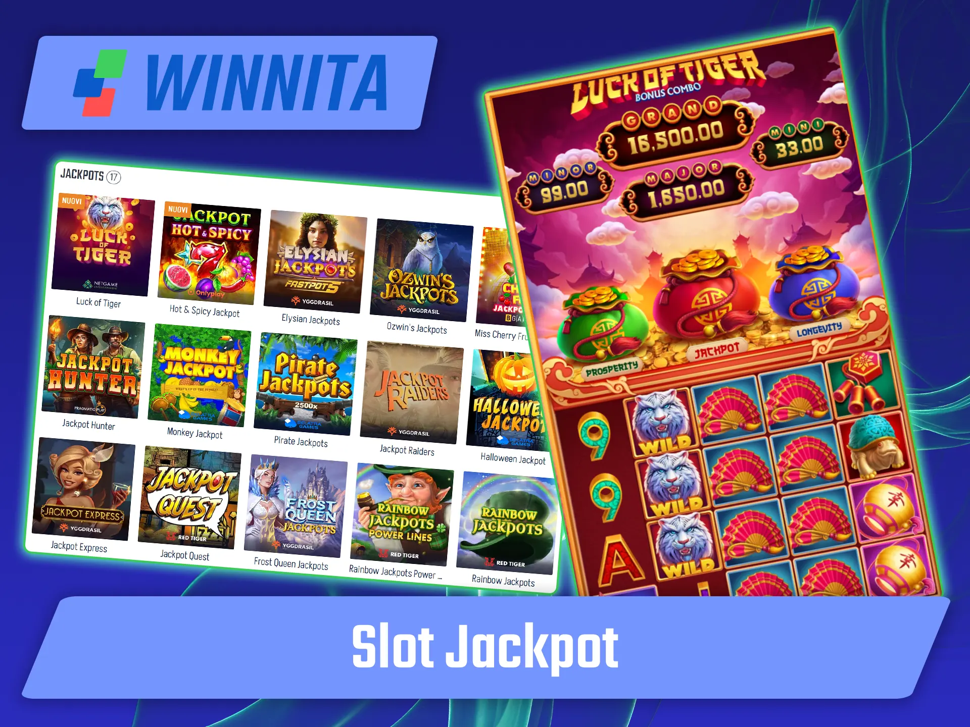 Gioca alle migliori slot con jackpot su Winnita.