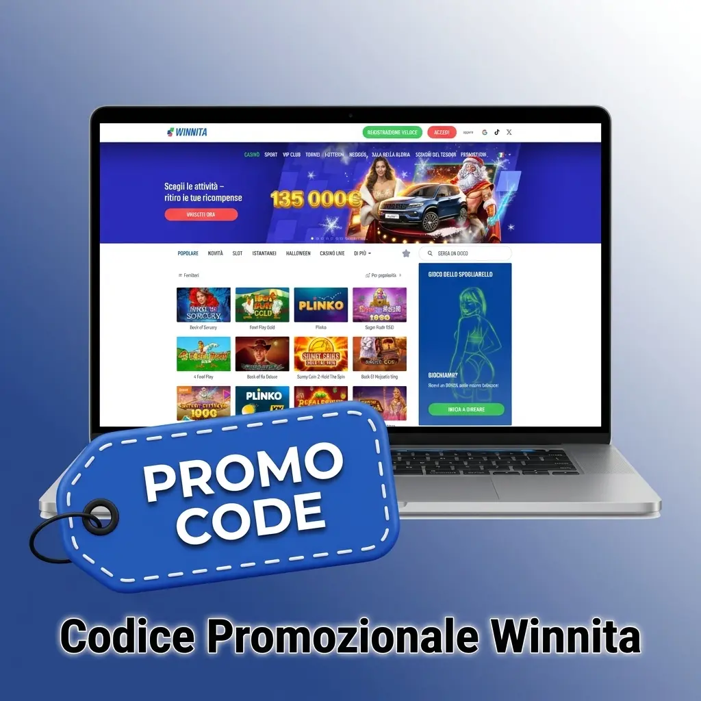 Codice promozionale Winnita: attiva bonus esclusivi, free bet e programma fedeltà alla registrazione